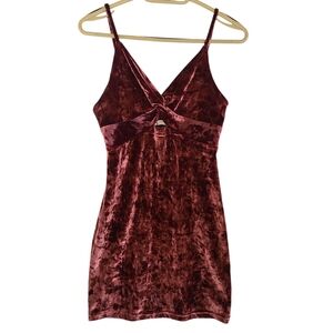 NWT Free People Intimately Rasberry Velvet Mini Dress Small
